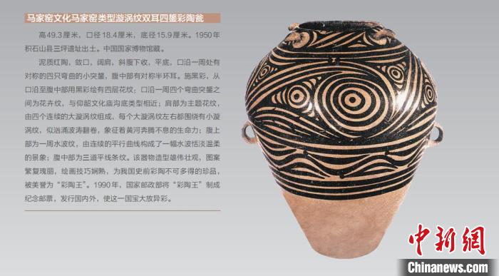 圖為“彩陶王”展板?！∨R夏州融媒體供圖