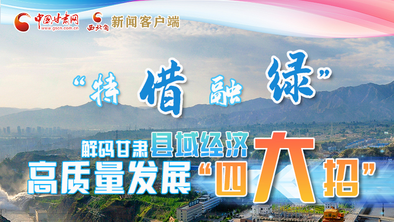 圖解|“特、借、融、綠”解碼甘肅縣域經濟高質量發(fā)展“四大招”