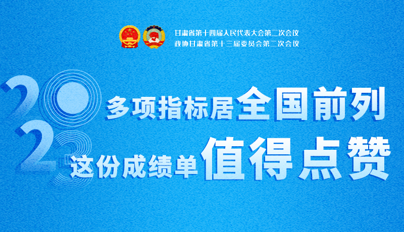 【聚焦2024甘肅兩會】3D海報|多項指標居全國前列！甘肅這份成績單值得點贊
