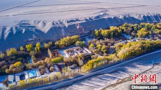 2022年11月，航拍深秋季節(jié)的莫高窟?！　⊥醣筱y 攝