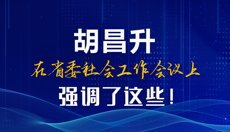 圖解|胡昌升在省委社會工作會議上強調了這些！