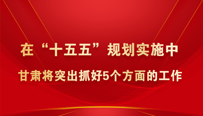 海報|在“十五五”規(guī)劃實施中甘肅將突出抓好5個方面的工作